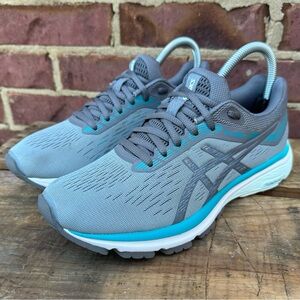ASICS GT-1000 7 Running Shoes Womens 7 Grey / Teal Athletic Trainers Sneakers